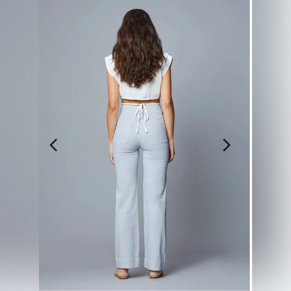 DL1961 Hepburn Stripe | Wide Leg Trousers | Size 28 - Picture 8 of 8